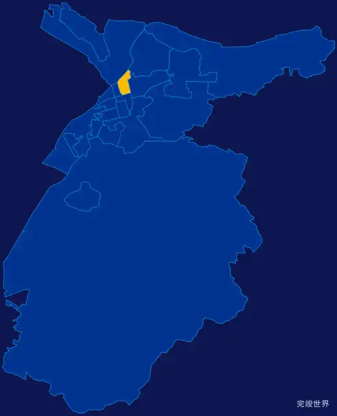 echarts赤峰市红山区geoJson地图指定区域高亮